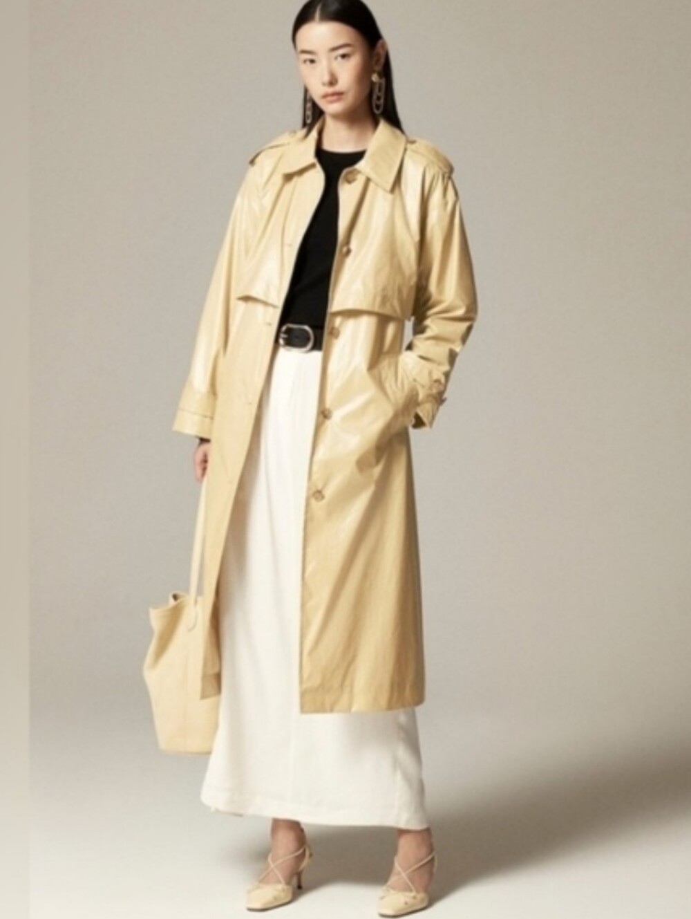 NWT JCREW Rain Or Shine Long Trench Coat S Brand New